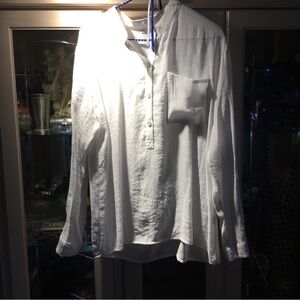 Women's White Button-Up Top